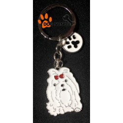 Porte clef Chien Bichon Maltais