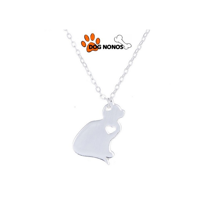 Pendentif chat assis