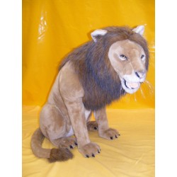 Lion assis 150 cm avec lionceau 45 cm, lion 65cm et lionne couchée 60 cm
