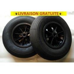 Roues gonflables 400/480x8 remorque tondeuse la paire