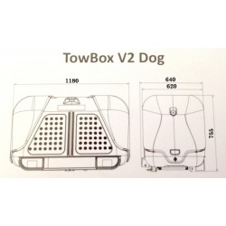 Coffre d'attelage pour chien TowBox V2 Dog Black Edition