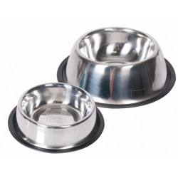 Gamelle inox avec anneau en caoutchouc